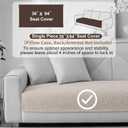 Soft Waterproof Chenille Cover Washable, Non Slip Sectional Sofa Covers for 3 Cushion Couch Sofa L Sharped Sofa Slipcover for Pets, Furniture Protector (1 PCS 36"x94" Coffee)