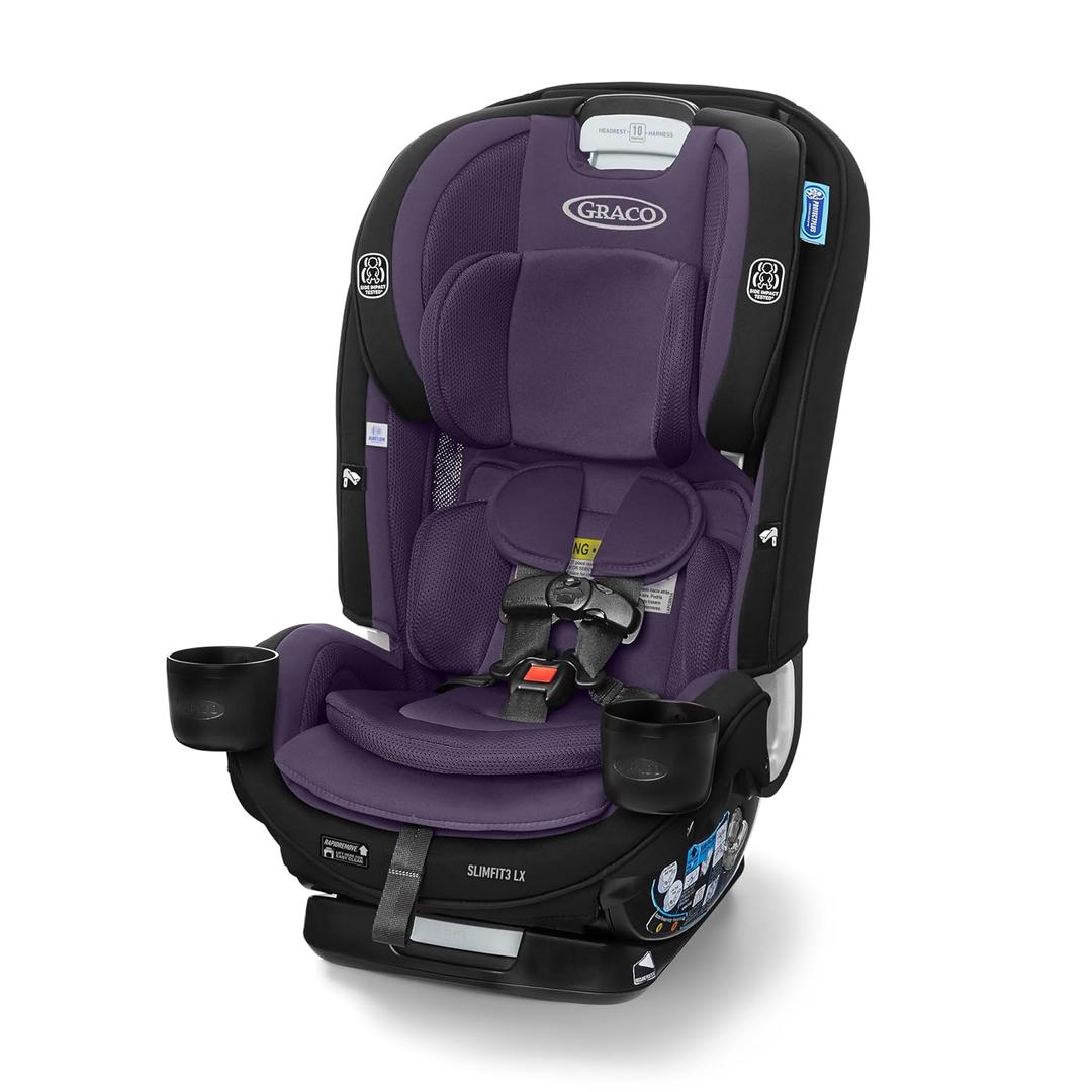 Graco SlimFit3 LX 3-in-1 Slim Car Seat, Rear Facing, Forward Facing to Highback Booster Car Seat, Katrina, Manufactured 10/2025