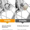 PBYMT Chrome Front Axle Nut Cover Cap CNC Aluminum Compatible for Harley Davidson Touring Road King Street Glide Electra Glide Softail Sportster Iron 883 Fat Boy 2002-2024