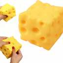 Yellow Cheese Squeeze Toy,Soft Novelty Toy, Rebounding Sensory,Help for Relax,Focus, Sensory Cheese for & Adults, Soft Novelty Rebounding Fidget Toy for Party (2.75 in)