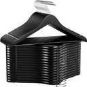 StorageWorks Black Wooden Hangers 30 Pack, Heavy Duty Wood Hangers for Closet, Clothes Hangers for Coats, Shirts, Pants, Suits