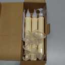 Meonum 6 Pack Window Candles Battery Operated, 7.6 Inch Christmas Candles, LED Window Decoration with Sensor Dusk to Dawn, Flameless Taper Decorations with Suction Cups for Christmas (Light Yellow)