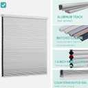 Changshade Cordless Cellular Shades, Blackout Room Darkening Black Out Honeycomb Blinds for Indoor Windows Bedroom, Pull Down Pleated Accordion Blind Easy Install, Shade Size 31" Wx72 H, White