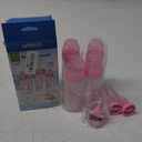 Dr. Brown's Anti-Colic Baby Feeding Set with Slow Flow Nipples, Travel Caps, Silicone Pacifier - Pink (Pink, Breast to Bottle Feeding Set)