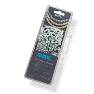 Bike Chain, High Tensile Strength Bicycle Chain for Road/MTB Bike 9 Speed - Quick Buckle - 116 Links - Dark Silver