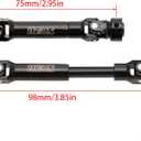MEUS RACNIG 2pcs SCX10 Driveshafts for 1/10 RC Crawler Axial SCX10/Tamiya CCO1/Redcat Gen8 etc.. (75mm)