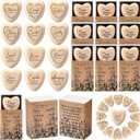 24 Sets Easter Christian Gift Bulk God Say You Are Wooden Religious Pocket Hug Heart Bible Verses Pocket Hug Token God Bless Party Favors Scripture Gifts for Church Member Mom Dad (Wood Color)