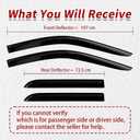 2PC Rain Guards for 2011-2025 Dodge Durango Window Visors Deflectors Sun Shades Vent Tape On Out Channel