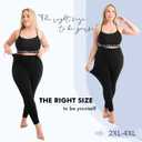 Leafigure Plus Size Leggings with Pockets for Women - High Waisted Buttery Soft Yoga Leggings for Workout, Size 3XL