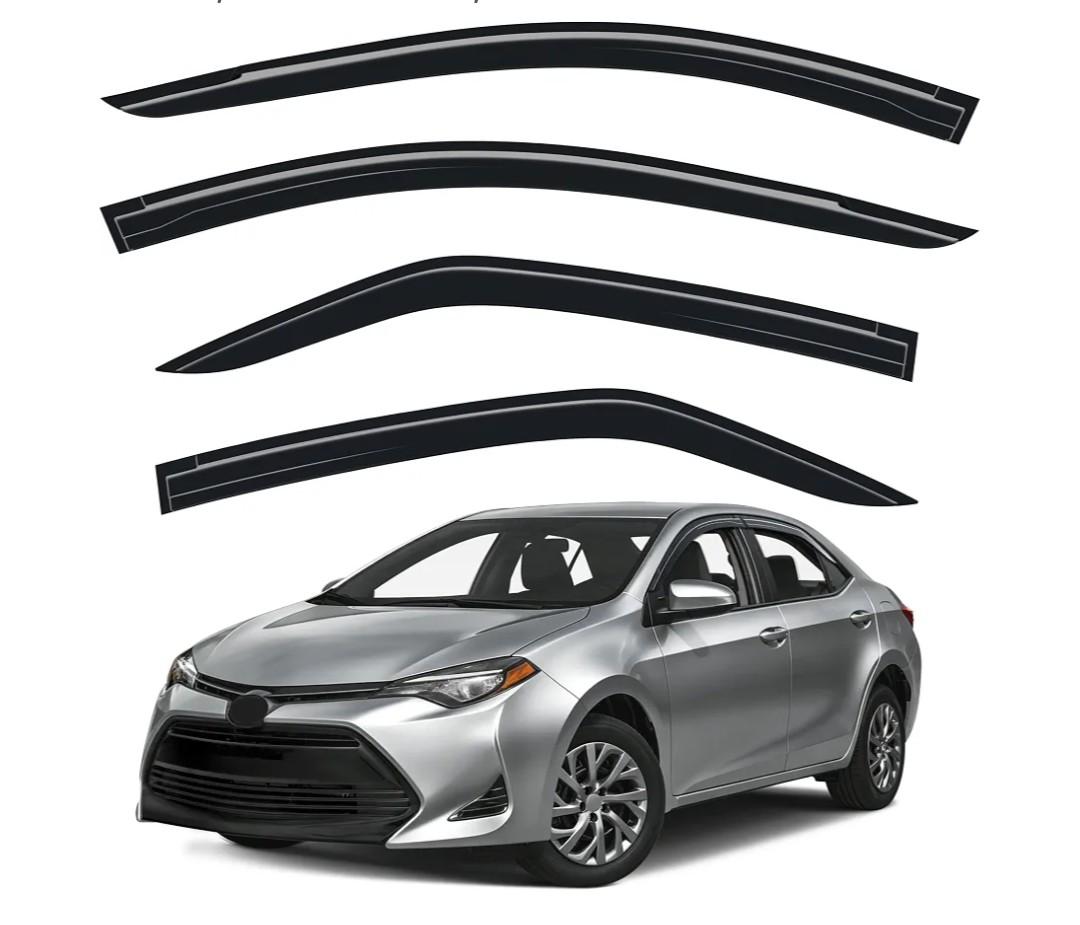 Tape-on Window Visors Rain Guards for 2014-2019 Toyota CorollaExtra Durable, Window Visors, Vent Visors, Window Deflector, Vent Shades, Car Accessories-4PCS