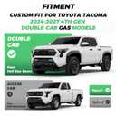 Custom Seat Covers for Tacoma 4th Gen 2024 2025 2026 Double Cab SR5/TRD Sport/TRD Off-Road/SR Full Set with Console Covers, Waterproof Leather Back and Front Seat Protectors Black Brown