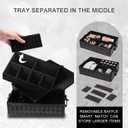 Rolling Makeup Train Case, 6 in 1, Professional Cosmetic Trolley