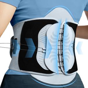Back Brace for Lower Back Pain Relief with Pulley Support System, Adjustable Lumbar Support Belt with Lumbar Panel, Breathable, Strong Support Design For Herniated Disc, Sciatica, Scoliosis (Large) 