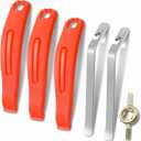 Bicycle Tire Levers - Bike Tire Levers with Stainless Steel Spoons and Valve Core Wrench - Bike Tires Repair Kit for Road and Mountain Bikes