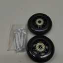 LOTOWELZON 2pcs Luggage Suitcase Replacement Wheels, 50/64/70/75/84/90mm Rubber Inline Roller Skate Wheels with 8mm(0.31") ABEC-7 608ZZ Bearings Repair Kits (Black)