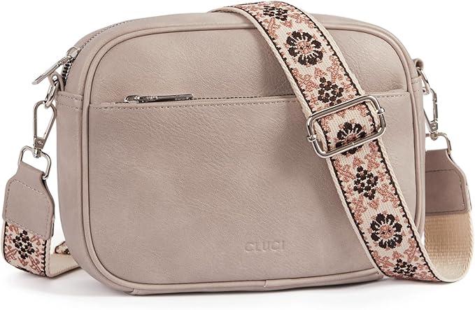 CLUCI Crossbody Bags for Women, Vegan Leather Shoulder Handbags, Purses for Women with Adjustable Wide Strap
