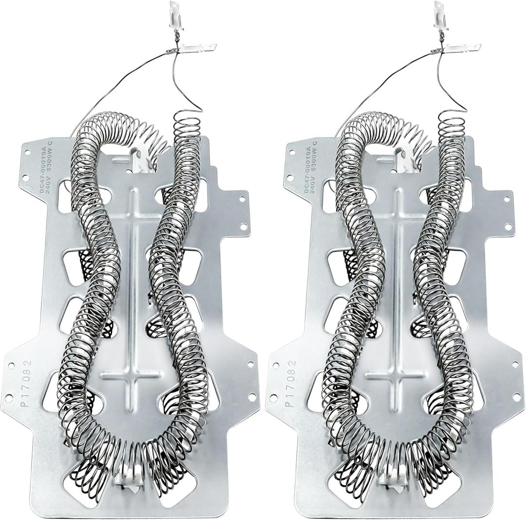 TOMOON 2 Pack DC47-00019A Dryer Heating Element Replacement for SAM-SUNG DV45H7000EW/A2 DV40J3000EW/A2 DV42H5000EW/A3 DVE50M7450W/A3 DV42H5200EW/A3 DV48H7400EW/A2