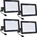 4Pack-60W 6600LM Super Bright LED Flood Light with Excellent Color Restore Ability - Waterproof, Shatterproof, Energy Saving - Perfect for Indoor and Outdoor Use