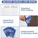 2 x 5Pcs Diabetes Blood Pressure Log Book Daily 3x4 inch & 2pcs Diabetes Food Chart and Meal Planner for Types 1 & 2 Track Glucose Daily Journal Record Blood Pressure Self Test Diary at Each Meal
