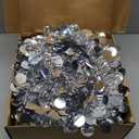 Leyndo 3 Pcs 3 4 5 ft Collapsible Artificial Christmas Tree with LED Light Pre Lit Silver Sequined Pop Up Tinsel Pencil Skinny Xmas Tree for Indoor Home Fireplace Decoration