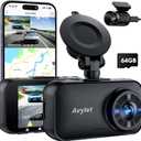 Avylet 4K/2.5K+1080P Dash Cam Front and Rear, 5G WiFi APP Dash Camera for Cars with 64GB Card, ADAS Lane Assist, 2.7IPS Screen, Parking Mode, External GPS Module, Night Vision, G-Sensor