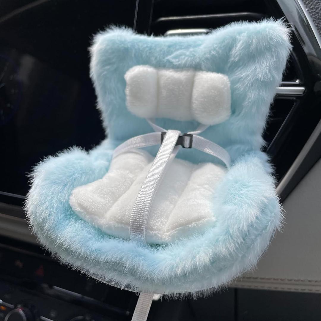 Car Seat Protective Show Accessories - 6.7in / 5.9in Doll Storage - La Boo-Boo Doll  Real Original (Blue)