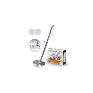 Scrubbing Steam Mop with Rotating Pads, Spin Steam Cleaner for Floor Cleaning,Large Tank,23FT Cord, LED Headlights,Reusable Pads & Self-Standing,Safe for Hard Floor/Laminate/Marble