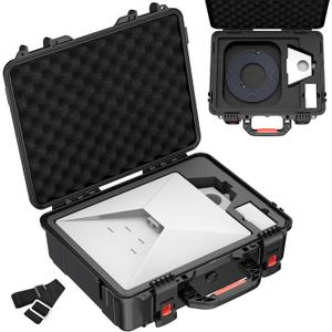Starlink Mini Case, Waterproof Hard case Fits Star Link Mini Dish, Portable Shoulder Dual Carry Options with Precision Cut Foam For Starlink Accessories,Ideal for Travel and Camping, Medium a