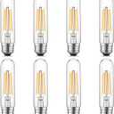 Gozelux Dimmable E26 LED Bulb 6W Equal 60 Watt Warm White 2700K E26 Edison AC120V 750LM Tubular T9 T10 LED Light Bulb for Rustic Pendant, Chandeliers, Wall Sconces, Pack of 8