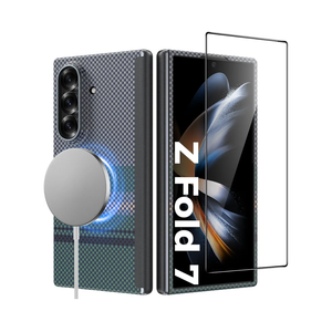 BENKS for Samsung Galaxy Z Fold 7 Case with Screen Protector, MagSafe-Compatible Kevlar Case, Hinge Protection Shockproof Magnetic Phone Case for Z Fold 7, Aurora ArmorAir Grand Combo