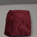 PrinceDeco Velvet Round Saucer Chair Cover (Slipcover Only) High Stretch Papasan Chair Cushion Cover Removable Furniture Protector for Living Room Washable,Fits 29-37 inch, Medium, Burgundy