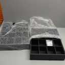 Wesiti Tie Box Organizer Wall Mounted Tie Rack with 16 Compartments Bamboo Belt Holder for Men Scarf Necktie Home Wall Closet(Black Color,2 Pieces)