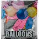 Pack of 5 Jacent 12" Party Balloons (Assorted Colors, 12 Count)