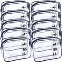 Clear Travel Bags for Toiletries 10Pcs,Clear-Makeup Bag Toiletry bags Quart Size Travel-Bag, Black