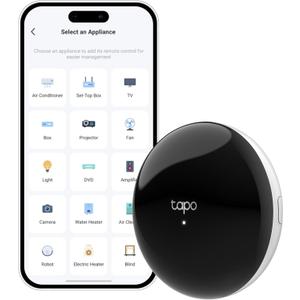 Tapo Smart IR & IoT Hub with Chime - Universal Remote for TVs, ACS, & 18+ Device Types, Matter-Certified, Supports 8,000+ Infrared Brands, Voice & App Control, Custom Schedules & Automations, H110