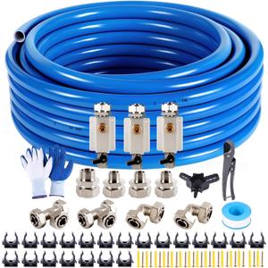 Shop Air line kit 3/4"100'&200'&300' HDPE-Aluminum-HDPE Air Tubing Compressed Air Line Kit for Air Compressor Accessories Leak Proof&Easy to Install Compressed Air Piping System for Garage