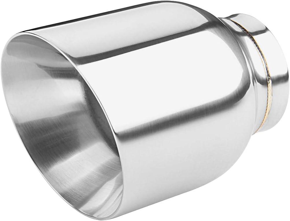 LCGP 2.5" to 4" Diesel Exhaust Tip, 5" Overall Length, Double Wall Design