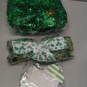 33 Pcs St. Patrick's Day Parade Golf Cart Decoration Include Irish St Pattys Wreath Bow Green Shamrocks Tinsel Garlands Shamrock Cutouts Stickers for Outdoor Indoor Holiday Party Decoration
