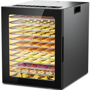 Food Dehydrator Machine, 12-Trays Stainless Steel Digital Food Dryer for Home,10 Presets, 48H Timer and Temperature Control, 850W Dehydrators for Food and Jerky, Dog Treats,Meats & Veggies