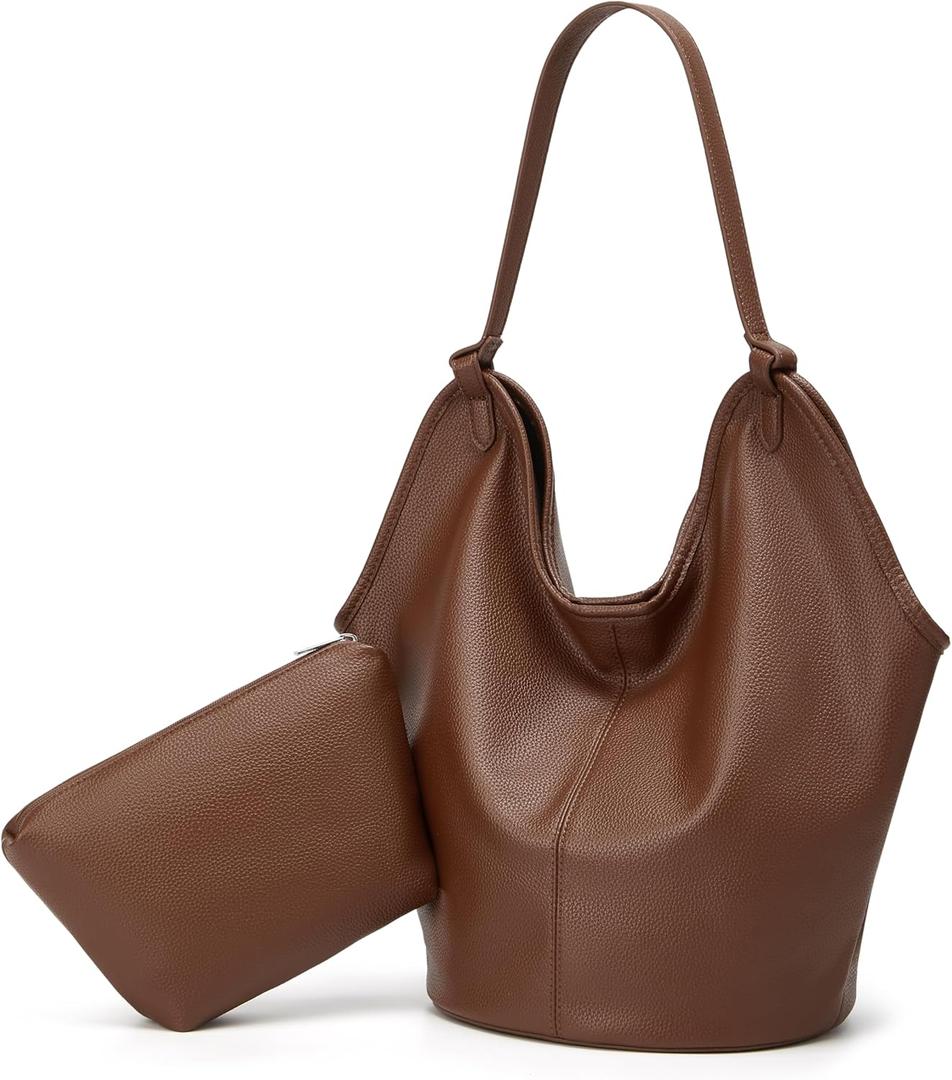 Slouchy Suede Hobo Tote Bag for Women Trendy Suede Purse Large Capacity Shoulder Handbag Retro Satchel 2026