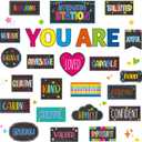 Classroom Affirmation Station Bulletin Board Set Motivational Bulletin Board for Classroom Door Decorations Mental Health Posters Positive Affirmations Cutouts for Teachers School Chart Wall Supplies