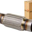 Exhaust Flex Pipe Universal Type 100% Stainless Steel For Heavy Duty and Cars (1 PC, 3.0X8X12)