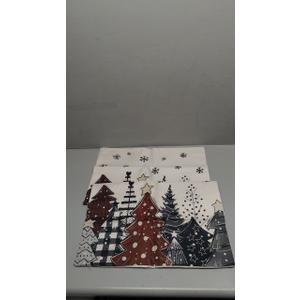 Christmas Pillow Covers 20x20 Inch Set of 2 Red Black Grey ChristmasTrees Throw Pillowscase, Xmas SnowflakesHoliday Outdoor Decorative Farm house Winter DecorCushionCovers for Home Sofa Bed