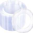 U-QE 60 Pieces Clear Plastic Plates - 7.5 Inch Clear Disposable Plates - Plastic Appetizer Plates - Premium Hard Dessert Plates - Party Supplies for Birthdays, Celebrations, Wedding and Events