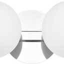 Bathroom Vanity Light Fixtures, Modern 2 Lights Globe Wall Sconce Lighting Chrome, Porch Wall Mount Light Fixture for Bathroom, Mirror Cabinets Hallway Stairs