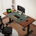 YSAGi Leather Desk Protector, Office Mat, Large Mouse Mat, Non-Slip PU Leather Blotter, Laptop Desk Mat, Waterproof Writing Pad for Office and Home(Dark Green, 40" x 24")