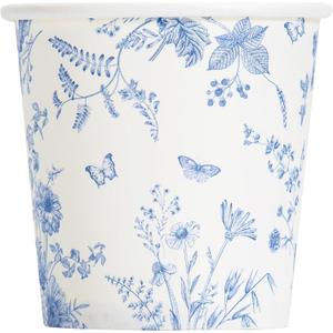 Crisky 150 Pack Paper Bathroom Cups 3oz Disposable Elegant Design Blue Floral Small Mouthwash Hot/Cold Beverage Coffee Dessert for Birthday Parties Home-use Picnics Ceremonies