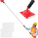 Paint Edger Tool For Ceilings, Paint Edge Trimmer Plus - 2 Replaceable Pads, 35-78 Inch Spliceable Long Pole Edge Painting Tool with Refillable Painter's Pads, Ideal for Corner Wall & Ceiling Painting