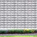 Landscape Edging Faux Stone Garden Edging Border,2.75 in Tall Decorative Stone-Look Garden Border Edging for Flower Bed,Lawn,Landscaped Yard,Tree and Garden Border,with Anchor Spikes,68FT,Gray