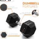 CAP Barbell Coated Hex Dumbbell Weight - Single | 10-120 lbs | Multiple Options